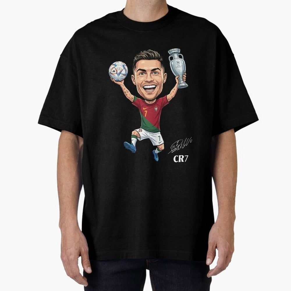 Cristiano Ronaldo Campion Oversized T-Shirt Bring Retro Soccer Energy to FIFA World Cup 2026 Group Stage Filled with Cristiano Ronaldo, Haaland and CR7, England, France and Netherlands Energy, Football Festival Excitement, Trophy Ambitions, Country