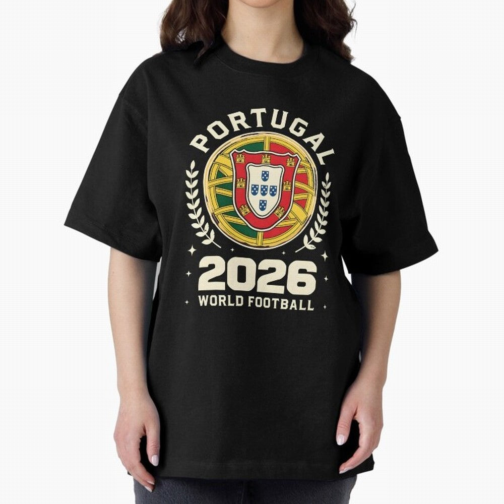 Portugal 2026 World Football Oversized T-Shirt Follow Every Goal of the FIFA World Cup 2026 Group Stage Journey through CR7 and Messi Highlights, Brazil, Portugal and Argentina Pride, Classic Soccer Heritage, Championship Pressure, Fan Loyalty and