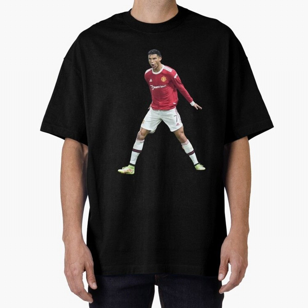 Ronaldo in Flight Oversized T-Shirt Celebrate Golden Goal Energy in Global Football Passion for FIFA World Cup 2026 Group Stage, Filled with Messi and Cristiano Ronaldo, Argentina, France and Brazil, Tournament Hype, Historic Matchups, Family