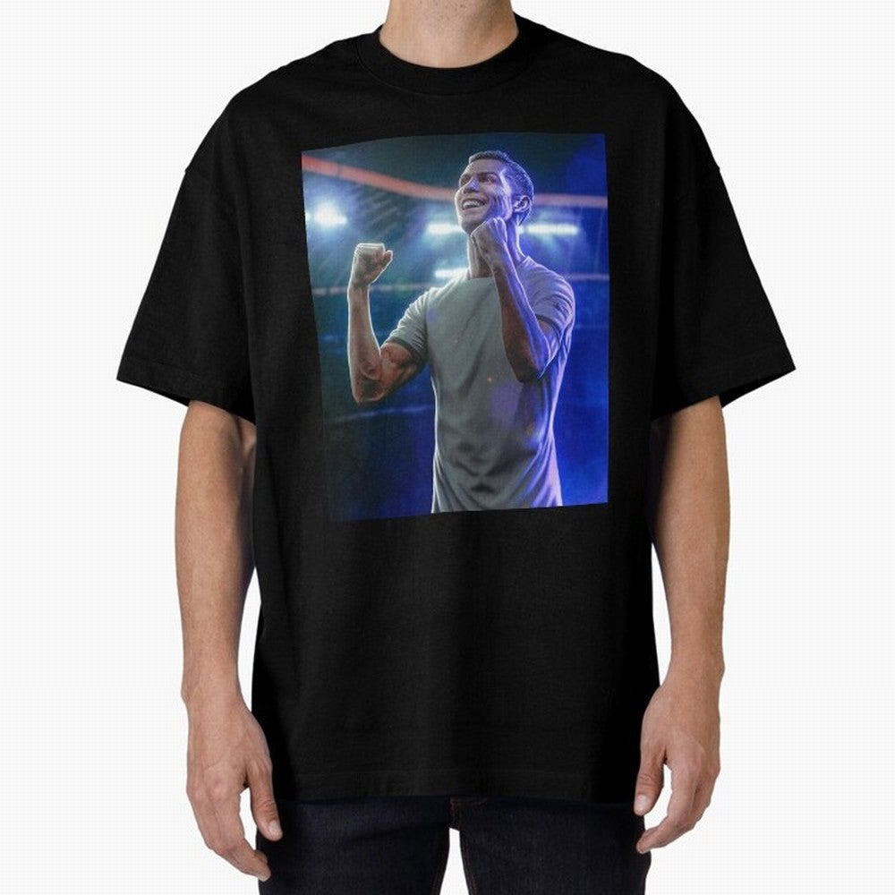 Cristiano Ronaldo Oversized T-Shirt Carry the Colors and Pride of FIFA World Cup 2026 USA Canada Mexico for Fans of Mbappe and England and Germany, Bringing Football Passion, Legendary Performances, Festival Vibes and Supporter Community; Made for
