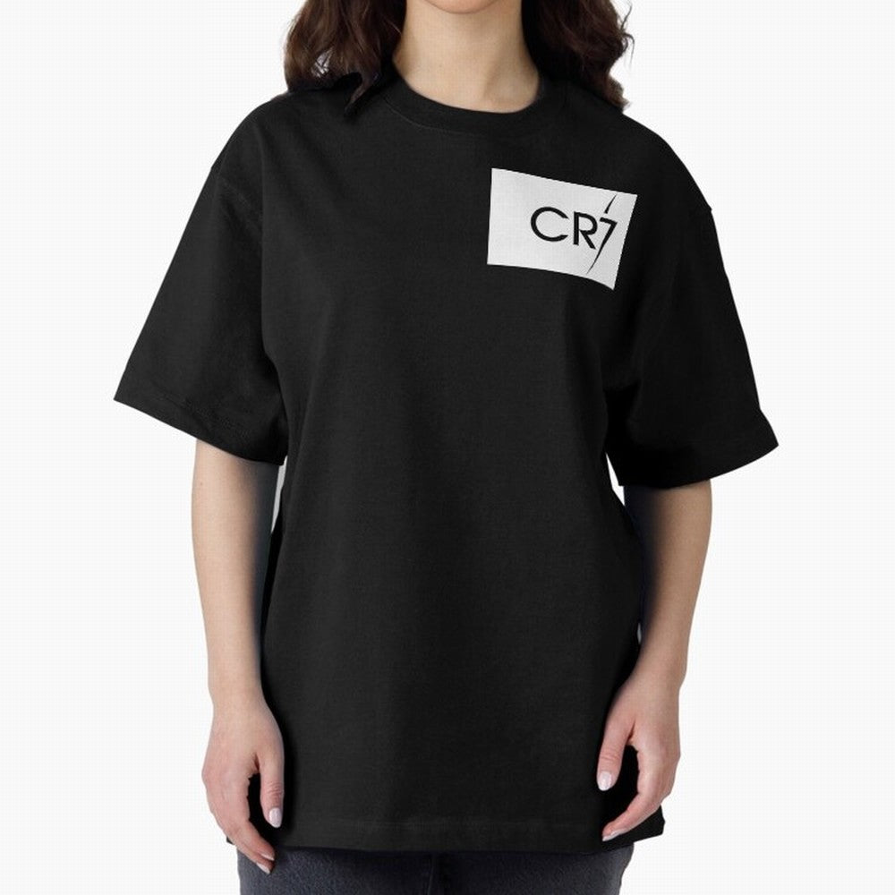 CR7 White Oversized T-Shirt Show Championship Spirit for Match Day Hype around FIFA World Cup 2026, Messi, CR7 and Mbappe, Germany, Classic Soccer Heritage, Championship Pressure, Fan Loyalty and International Pride; Great for Watch Parties, Sports