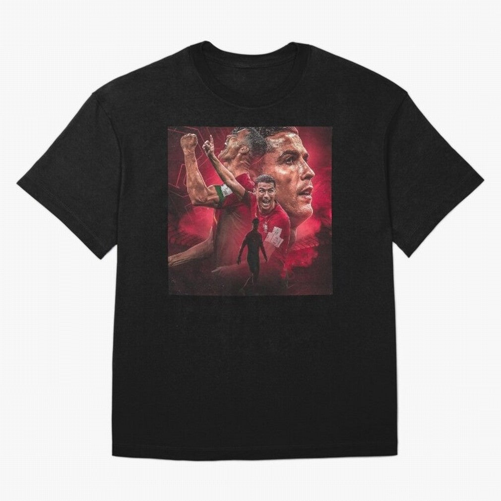 Cristiano Ronaldo - CR 7 Celebration Oversized T-Shirt Elevate FIFA World Cup 2026 Group Stage Spirit, Inspired by Brazil, Portugal and Argentina, Messi, Neymar and Mbappe, Retro Football Energy, Iconic Rivalries, Trophy Chase Drama and Stadium