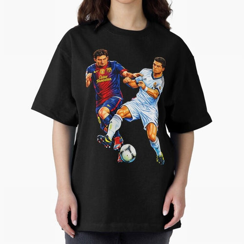 2 GOATS Oversized T-Shirt Make Your Look Match FIFA World Cup 2026 Spirit, with England, France and Netherlands, Mbappe, Vintage Soccer Flavor, Modern Football Stars, National Flags and Final Night Emotion; Made for Collectors Who Enjoy Iconic