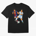 2 GOATS Oversized T-Shirt Make Your Look Match FIFA World Cup 2026 Spirit, with England, France and Netherlands, Mbappe, Vintage Soccer Flavor, Modern Football Stars, National Flags and Final Night Emotion; Made for Collectors Who Enjoy Iconic