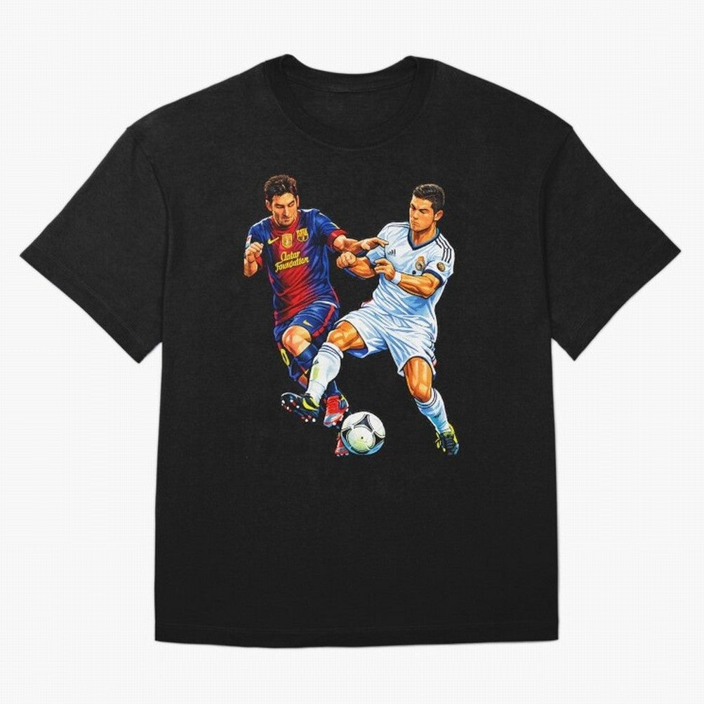 2 GOATS Oversized T-Shirt Make Your Look Match FIFA World Cup 2026 Spirit, with England, France and Netherlands, Mbappe, Vintage Soccer Flavor, Modern Football Stars, National Flags and Final Night Emotion; Made for Collectors Who Enjoy Iconic