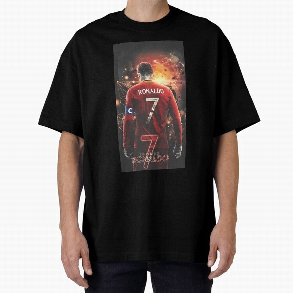 At Back Oversized T-Shirt Treasure Match Day Hype around FIFA World Cup 2026, CR7, Spain, Classic Soccer Heritage, Championship Pressure, Fan Loyalty and International Pride; Made for Die Hard Supporters, Soccer Lovers, Game Day Photos and