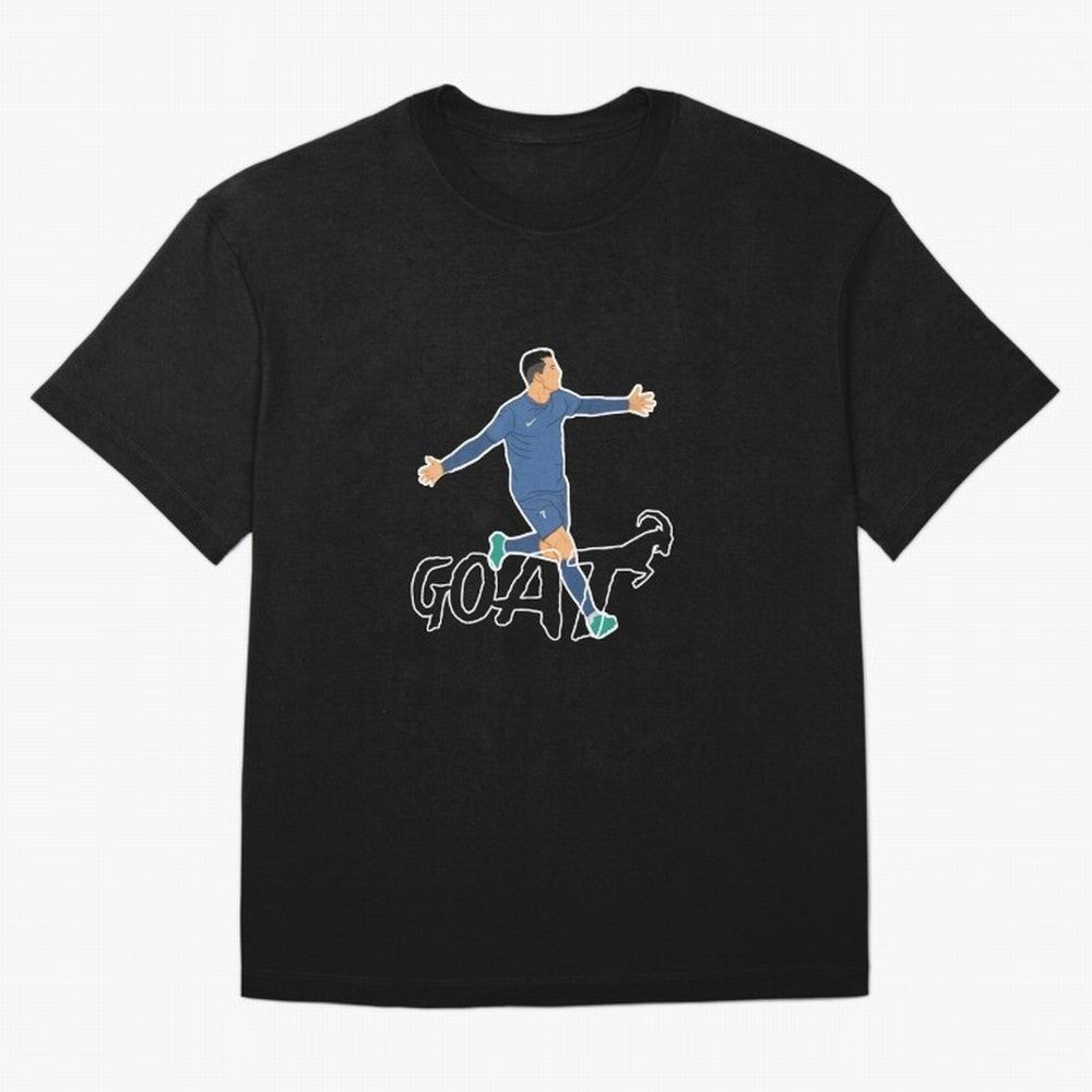 Cristiano Ronaldo - GOAT Oversized T-Shirt Celebrate Soccer Greatness during the FIFA World Cup 2026 USA Canada Mexico Journey through Cristiano Ronaldo Highlights, France and Portugal Pride, Classic Soccer Heritage, Championship Pressure, Fan