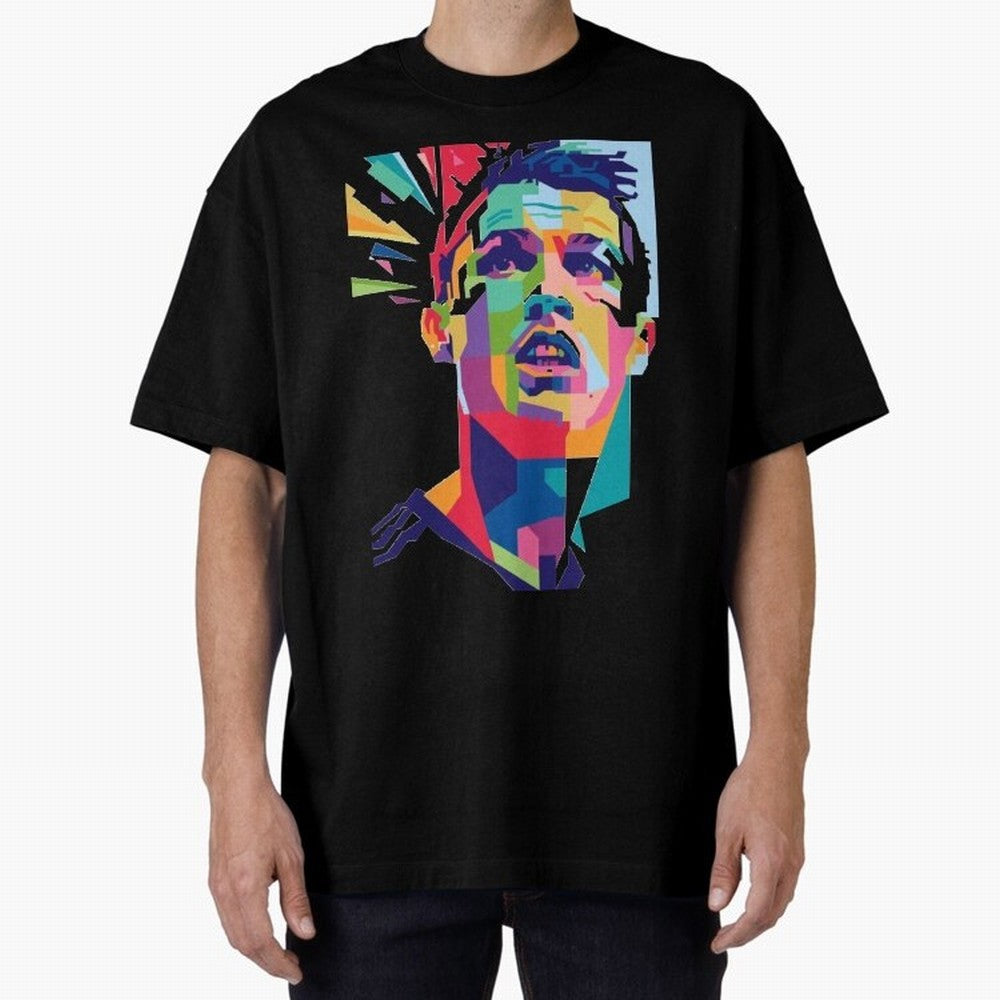CR7 Sketch Oversized T-Shirt Celebrate Match Day Hype around FIFA World Cup 2026 Group Stage, Mbappe and Neymar, Portugal, Stadium Chants, National Pride, Trophy Dreams and Unforgettable Football Memories; Ideal for Passionate Fans Who Love