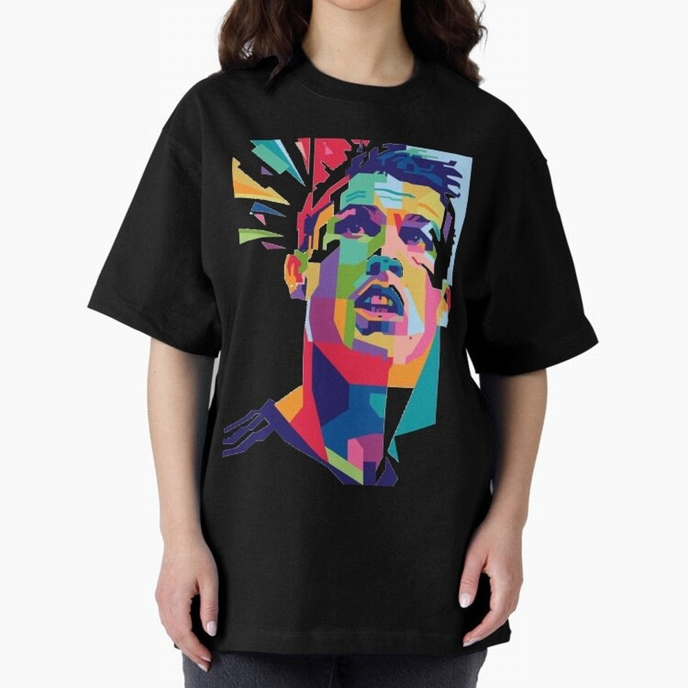 CR7 Sketch Oversized T-Shirt Celebrate Match Day Hype around FIFA World Cup 2026 Group Stage, Mbappe and Neymar, Portugal, Stadium Chants, National Pride, Trophy Dreams and Unforgettable Football Memories; Ideal for Passionate Fans Who Love