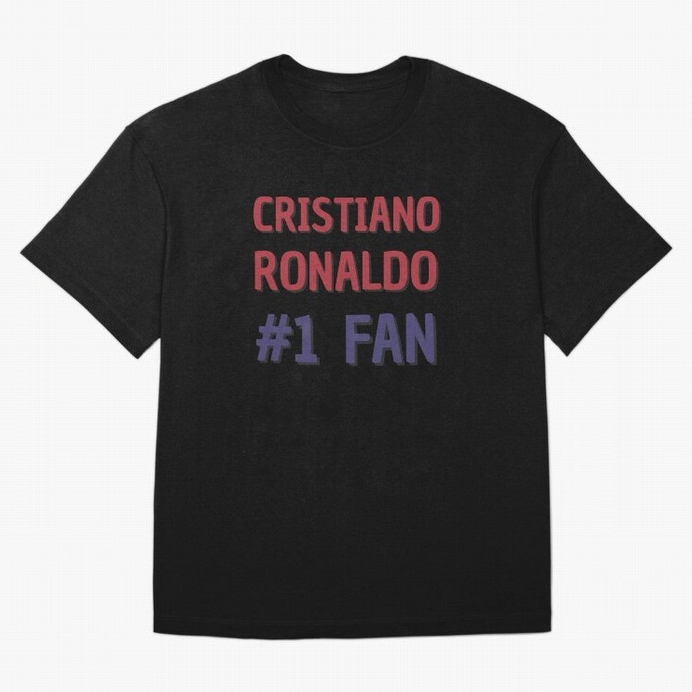 Cristiano Ronaldo - #1 Fan Oversized T-Shirt Relive Legendary Nights from FIFA World Cup 2026 Featuring Haaland and Mbappe, Portugal Energy, Vintage Soccer Flavor, Modern Football Stars, National Flags and Final Night Emotion; Ideal for Fans Who