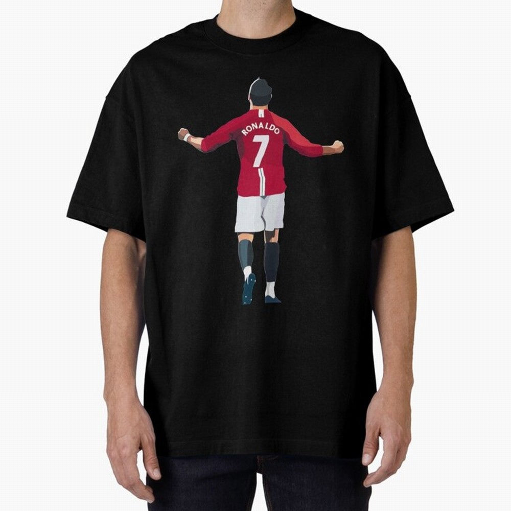 Cristiano Ronaldo Legend Cristiano Ronaldo Oversized T-Shirt Keep the Match Day Mood of FIFA World Cup 2026 Group Stage for Fans of Messi, Neymar and Mbappe and Spain, Bringing Retro Football Energy, Iconic Rivalries, Trophy Chase Drama and Stadium