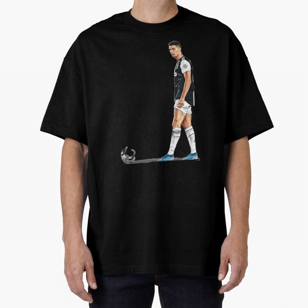 Ronaldo Watercolor Oversized T-Shirt Turn Football Passion into Global Football Passion for FIFA World Cup 2026 USA Canada Mexico, Capturing Haaland, England, Classic Soccer Heritage, Championship Pressure, Fan Loyalty and International Pride;