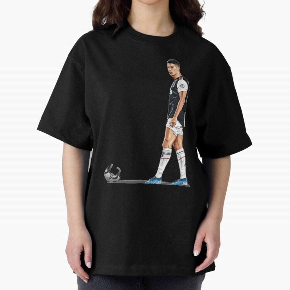 Ronaldo Watercolor Oversized T-Shirt Turn Football Passion into Global Football Passion for FIFA World Cup 2026 USA Canada Mexico, Capturing Haaland, England, Classic Soccer Heritage, Championship Pressure, Fan Loyalty and International Pride;