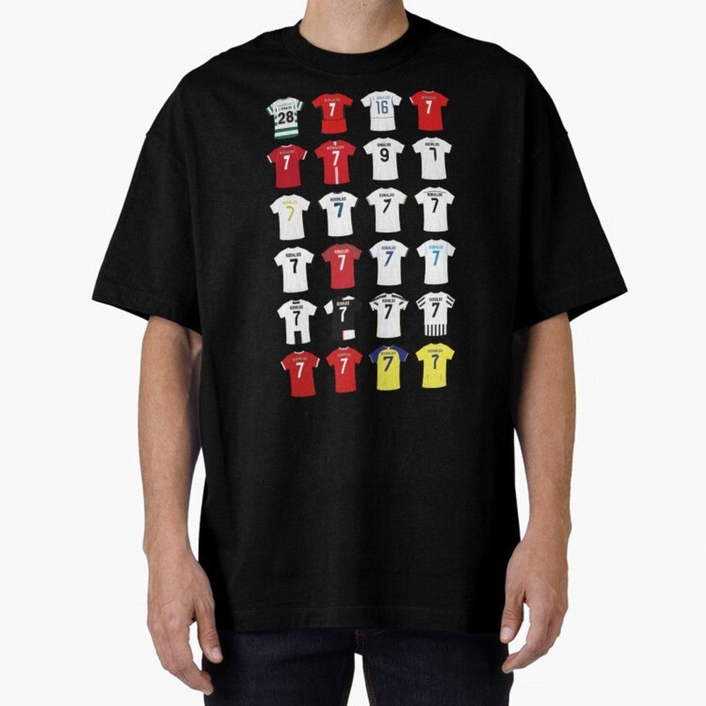 Cristiano Ronaldo Football Oversized T-Shirt Spotlight FIFA World Cup 2026 USA Canada Mexico for Fans of Messi, CR7 and Mbappe and Netherlands, Bringing Football History, Final Match Energy, Crowd Noise and Once in a Lifetime Moments; Made for