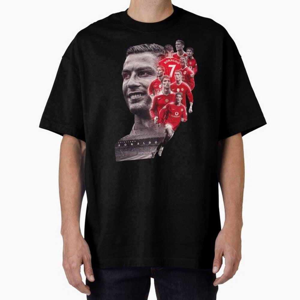 ronaldo Oversized T-Shirt Bring Bold Fan Energy to Match Day Hype around FIFA World Cup 2026 Group Stage, Mbappe, Portugal, Spain and Germany, Vintage Soccer Flavor, Modern Football Stars, National Flags and Final Night Emotion; Great for