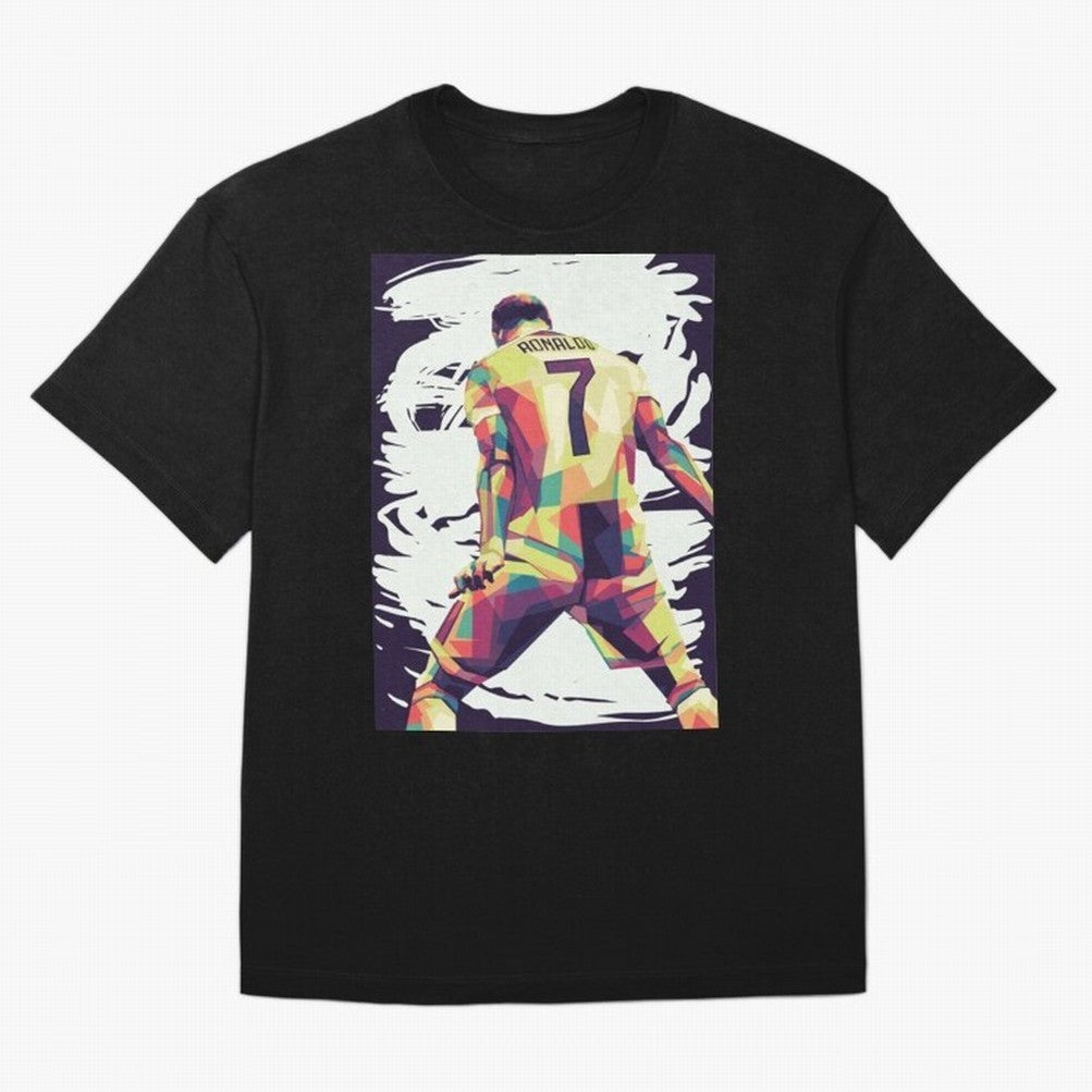 Cristiano Ronaldo Art cristiano ronaldo Oversized T-Shirt Follow the Road to Global Football Passion for FIFA World Cup 2026, with Haaland and Mbappe, England, France and Netherlands, Supporter Pride, Iconic Celebrations, Legendary Names and Global