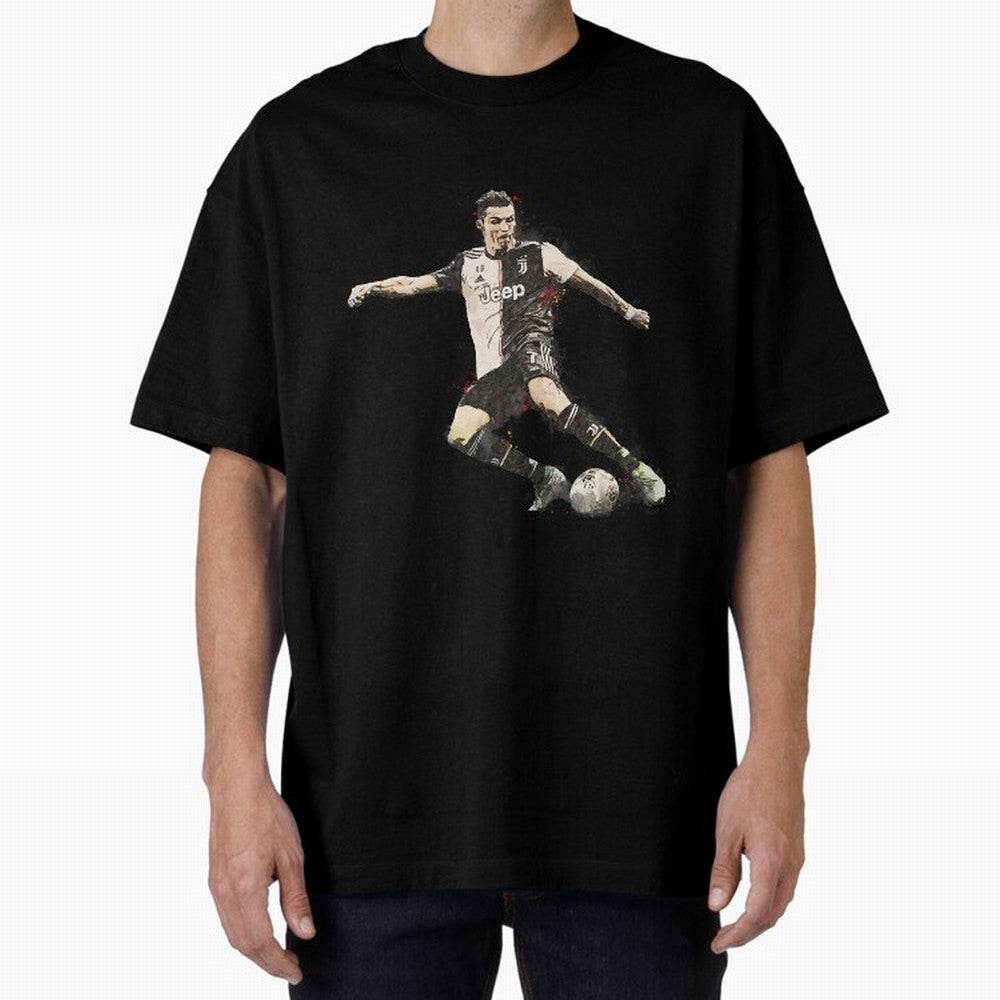 Cristiano Ronaldo Oversized T-Shirt Bring Trophy Dreams to Match Day Hype around FIFA World Cup 2026, Messi, Neymar and Mbappe, Germany, Tournament Hype, Historic Matchups, Family Viewing Parties and Global Sports Pride; Perfect for Supporters Who