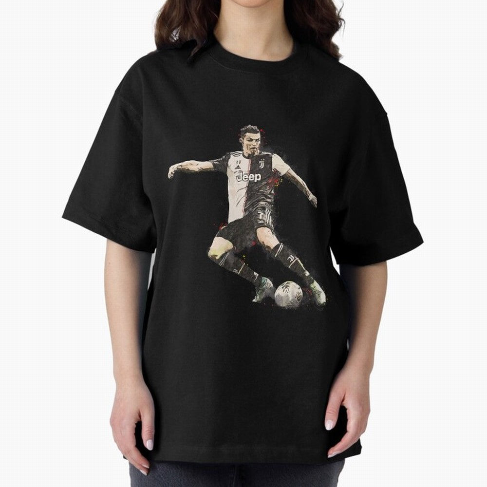 Cristiano Ronaldo Oversized T-Shirt Bring Trophy Dreams to Match Day Hype around FIFA World Cup 2026, Messi, Neymar and Mbappe, Germany, Tournament Hype, Historic Matchups, Family Viewing Parties and Global Sports Pride; Perfect for Supporters Who