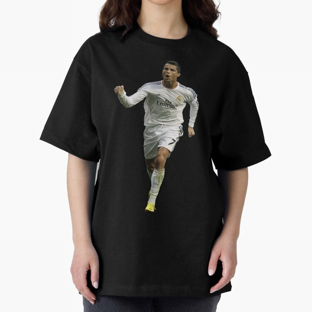 Cristiano Cool Sticker Oversized T-Shirt Celebrate Football Heritage in Global Football Passion for FIFA World Cup 2026 USA Canada Mexico, Celebrating Messi and Cristiano Ronaldo, Argentina, Classic Soccer Heritage, Championship Pressure, Fan