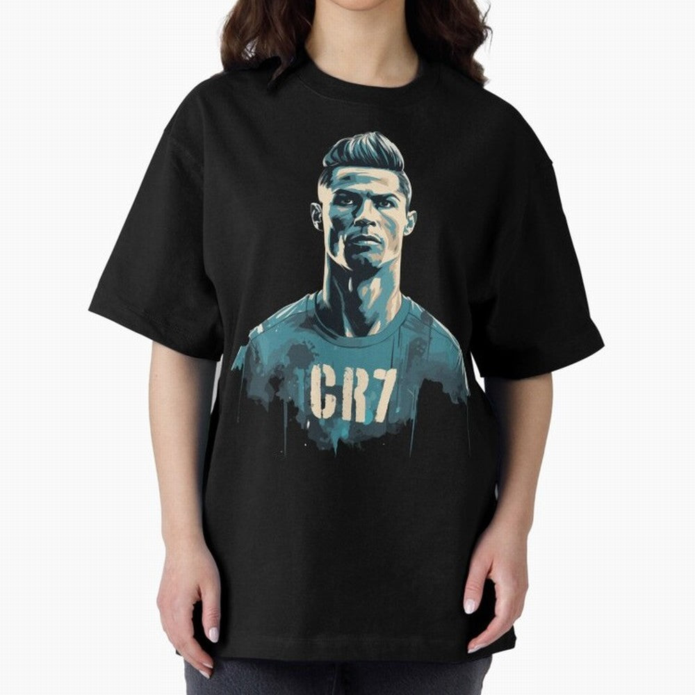 CR7 Oversized T-Shirt Bring Champion Energy into FIFA World Cup 2026 for Fans of Cristiano Ronaldo and Portugal, Bringing Retro Football Energy, Iconic Rivalries, Trophy Chase Drama and Stadium Atmosphere; Ideal for Fans Who Follow Messi, Cristiano