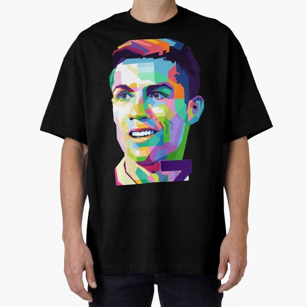 Cristiano Ronaldo CRISTIANO RONALDO 7 Oversized T-Shirt Honor the Beautiful Game during FIFA World Cup 2026 USA Canada Mexico Capturing Neymar, Haaland and Cristiano Ronaldo, Portugal, Spain and Germany Energy, Worldwide Fan Energy, Dramatic Goals,
