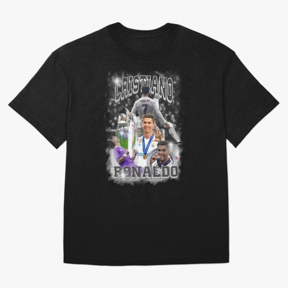 Cristiano Ronaldo Oversized T-Shirt Celebrate Football Dreams Across Global Football Passion for FIFA World Cup 2026 Group Stage, Centered on Haaland, Portugal, Global Supporter Spirit, Legendary Goals, National Colors and Tournament Celebration;