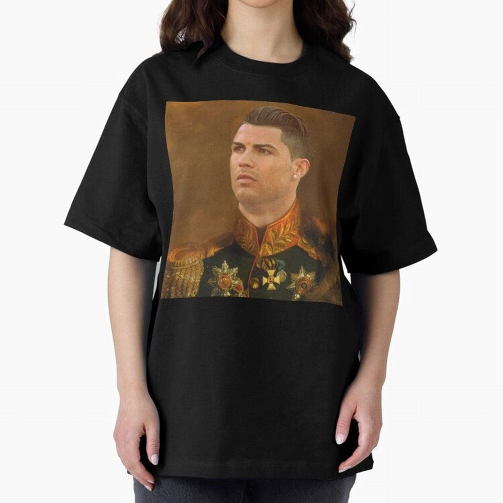 cristiano ronaldo - replaceface Oversized T-Shirt Celebrate Soccer Greatness during FIFA World Cup 2026 for Fans of Haaland and Netherlands, Bringing Football Festival Excitement, Trophy Ambitions, Country Rivalries and Star Player Buzz; Great for