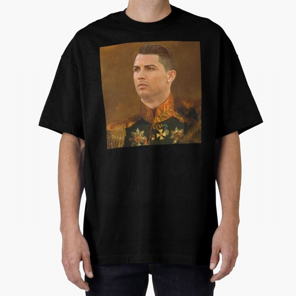 cristiano ronaldo - replaceface Oversized T-Shirt Celebrate Soccer Greatness during FIFA World Cup 2026 for Fans of Haaland and Netherlands, Bringing Football Festival Excitement, Trophy Ambitions, Country Rivalries and Star Player Buzz; Great for