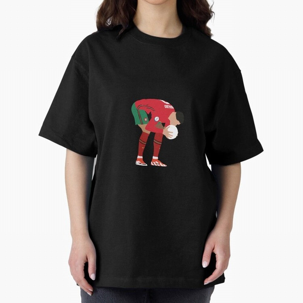cristiano ronaldo ball kiss Oversized T-Shirt Carry National Pride through FIFA World Cup 2026 USA Canada Mexico Capturing Mbappe and Neymar, Spain Energy, Retro Football Energy, Iconic Rivalries, Trophy Chase Drama and Stadium Atmosphere; Made for