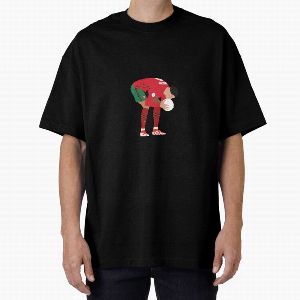 cristiano ronaldo ball kiss Oversized T-Shirt Carry National Pride through FIFA World Cup 2026 USA Canada Mexico Capturing Mbappe and Neymar, Spain Energy, Retro Football Energy, Iconic Rivalries, Trophy Chase Drama and Stadium Atmosphere; Made for