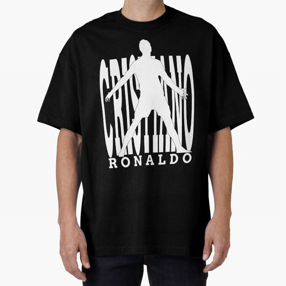 Cristiano Ronaldo - The Legend! Oversized T-Shirt Honor Football Greatness during FIFA World Cup 2026 for Fans of Mbappe and Brazil, Bringing Football History, Final Match Energy, Crowd Noise and Once in a Lifetime Moments; Perfect for Supporters
