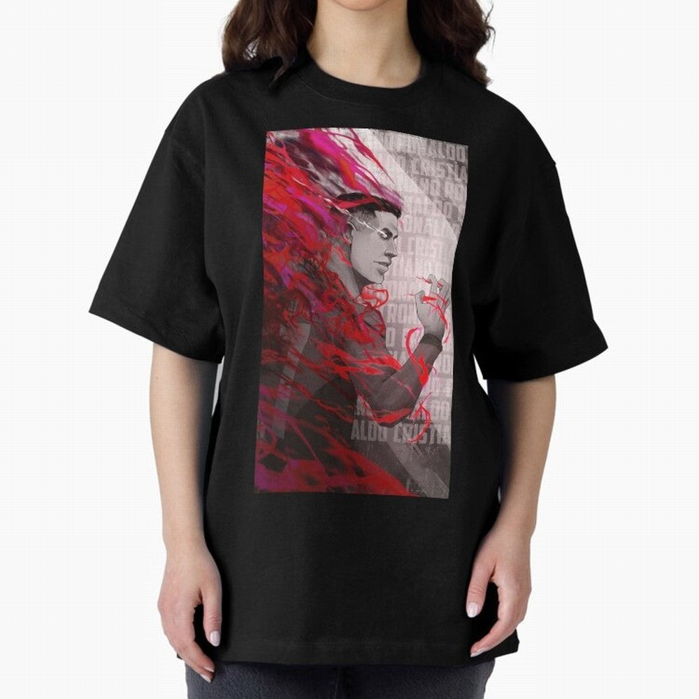 Cristiano Ronaldo x Blue Lock Oversized T-Shirt Spotlight FIFA World Cup 2026 Group Stage Highlighting Haaland and Mbappe, France Energy, Game Day Rituals, Football Legends, Country Pride and the Road to the Final; Great for Supporters Who Love