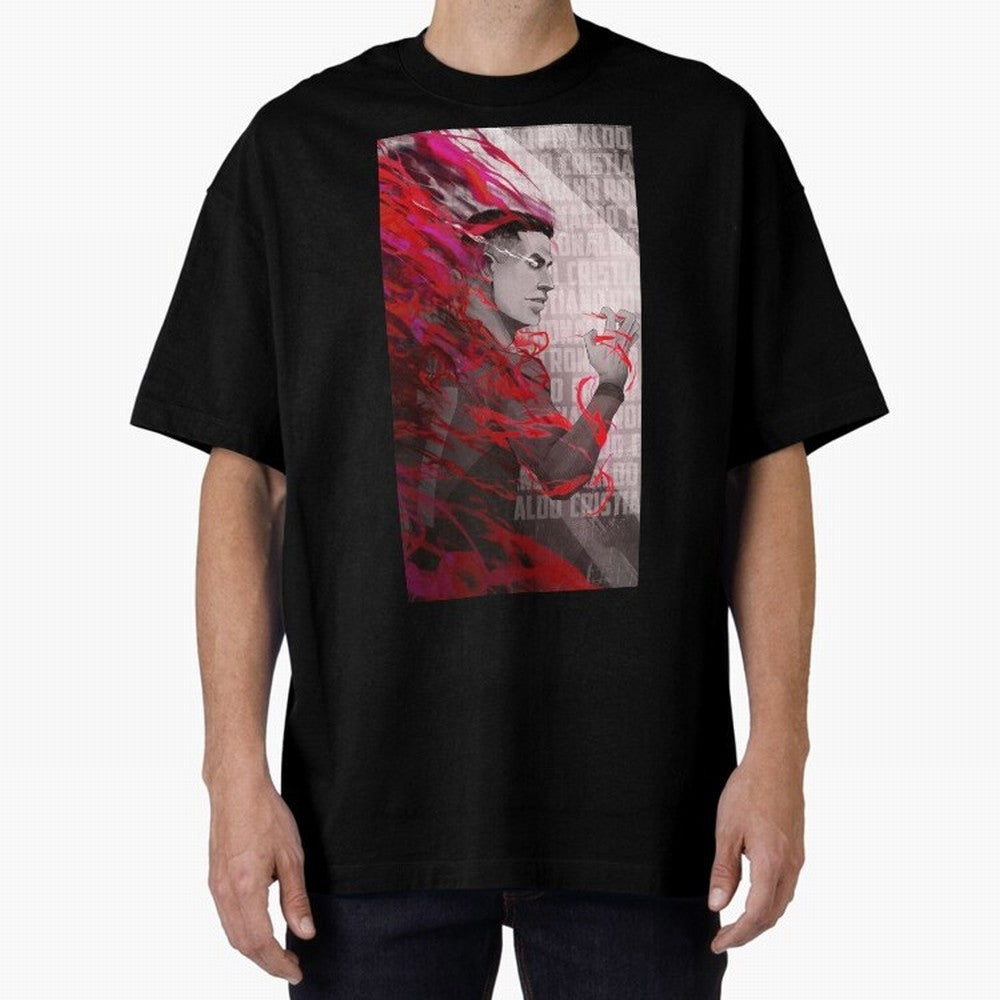 Cristiano Ronaldo x Blue Lock Oversized T-Shirt Spotlight FIFA World Cup 2026 Group Stage Highlighting Haaland and Mbappe, France Energy, Game Day Rituals, Football Legends, Country Pride and the Road to the Final; Great for Supporters Who Love