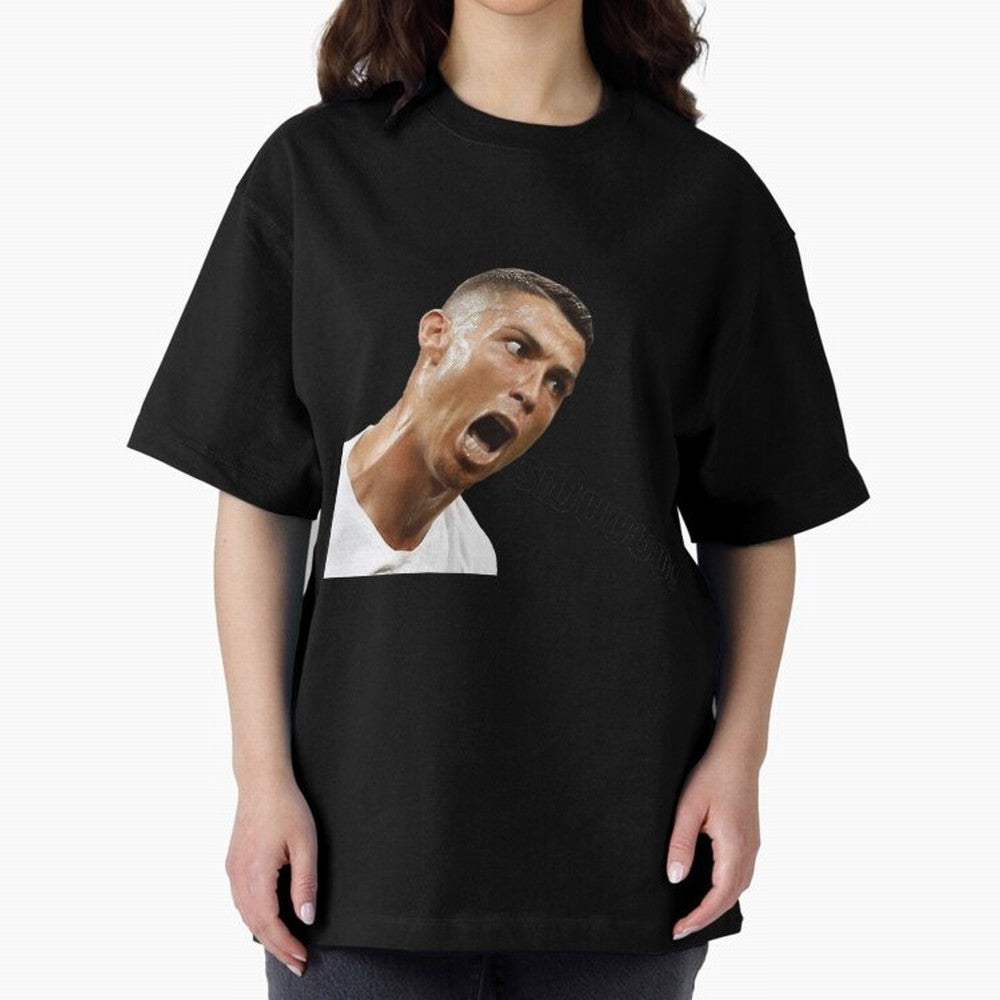 Cristiano Ronaldo Siuuu Meme Oversized T-Shirt Stand Proud for Global Football Passion for FIFA World Cup 2026, Built around Mbappe and Neymar, England and Germany, Sports Nostalgia, International Competition, Famous Players and Unforgettable