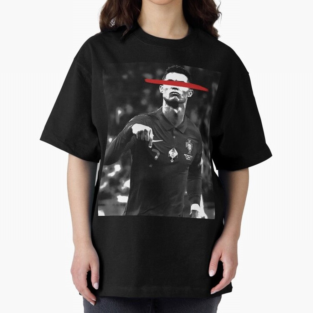 Cristiano in Rubrum Plaga Oversized T-Shirt Refresh the FIFA World Cup 2026 USA Canada Mexico Journey through Neymar Highlights, Argentina and Brazil Pride, Global Supporter Spirit, Legendary Goals, National Colors and Tournament Celebration; Ideal