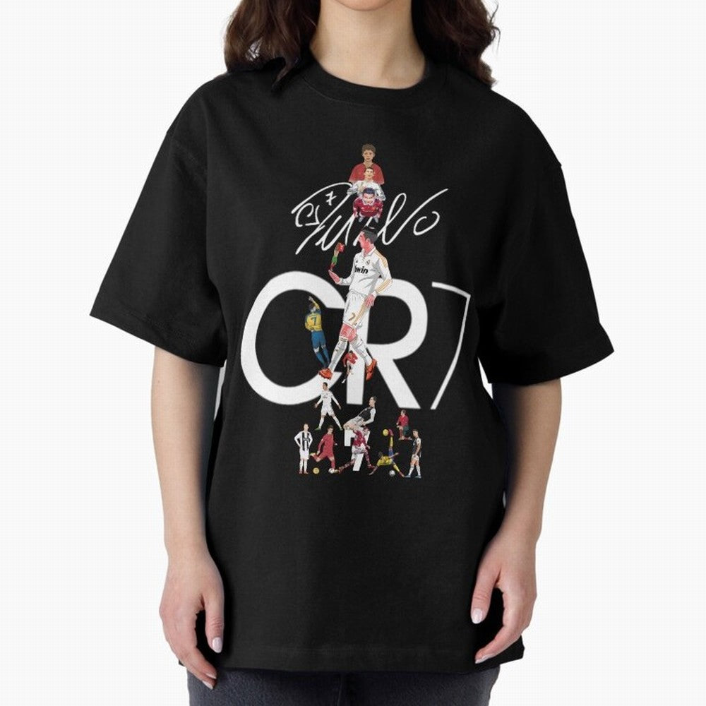 CR7 Oversized T-Shirt Capture Stadium Memories from FIFA World Cup 2026 for Fans of Messi, Neymar and Mbappe and Germany, Bringing Supporter Pride, Iconic Celebrations, Legendary Names and Global Match Day Energy; Perfect for Supporters Who Want