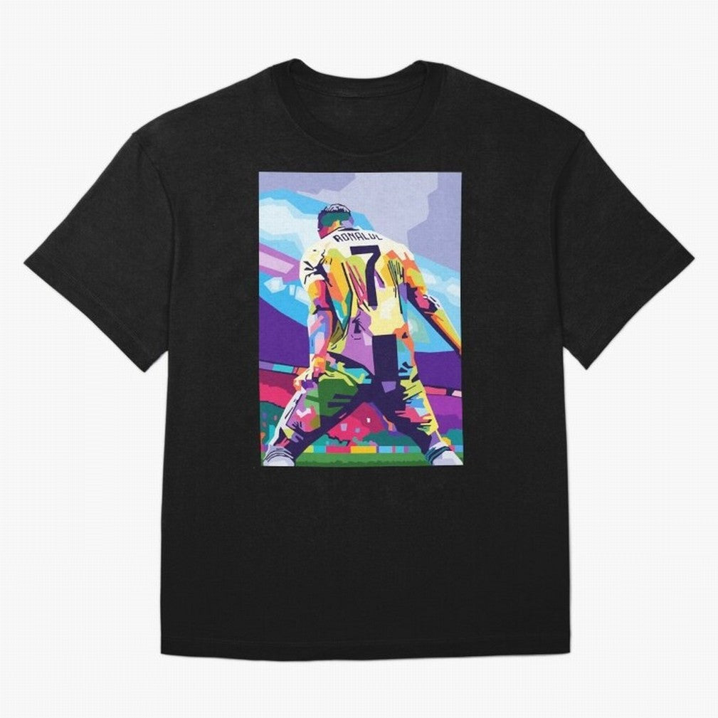Cristiano Ronaldo Celebration Wpap Pop Art Oversized T-Shirt Turn Up for Global Football Passion for FIFA World Cup 2026 USA Canada Mexico, Made for Neymar, Haaland and Cristiano Ronaldo, Argentina, Worldwide Fan Energy, Dramatic Goals, Stadium