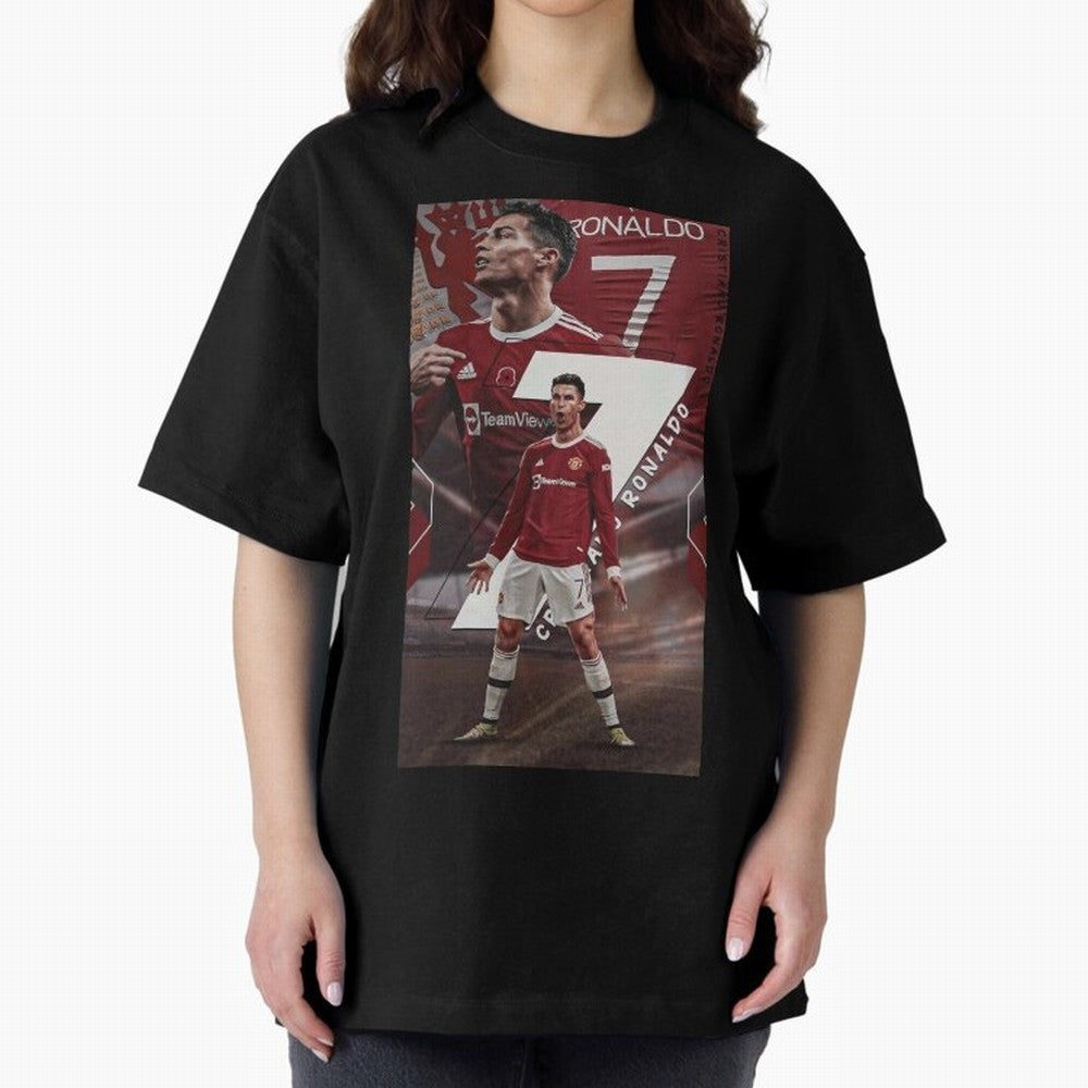 Cristiano Ronaldo Oversized T-Shirt Celebrate Unforgettable Nights in FIFA World Cup 2026 for Fans of CR7 and Brazil, Portugal and Argentina, Bringing Game Day Rituals, Football Legends, Country Pride and the Road to the Final; Made for Die Hard