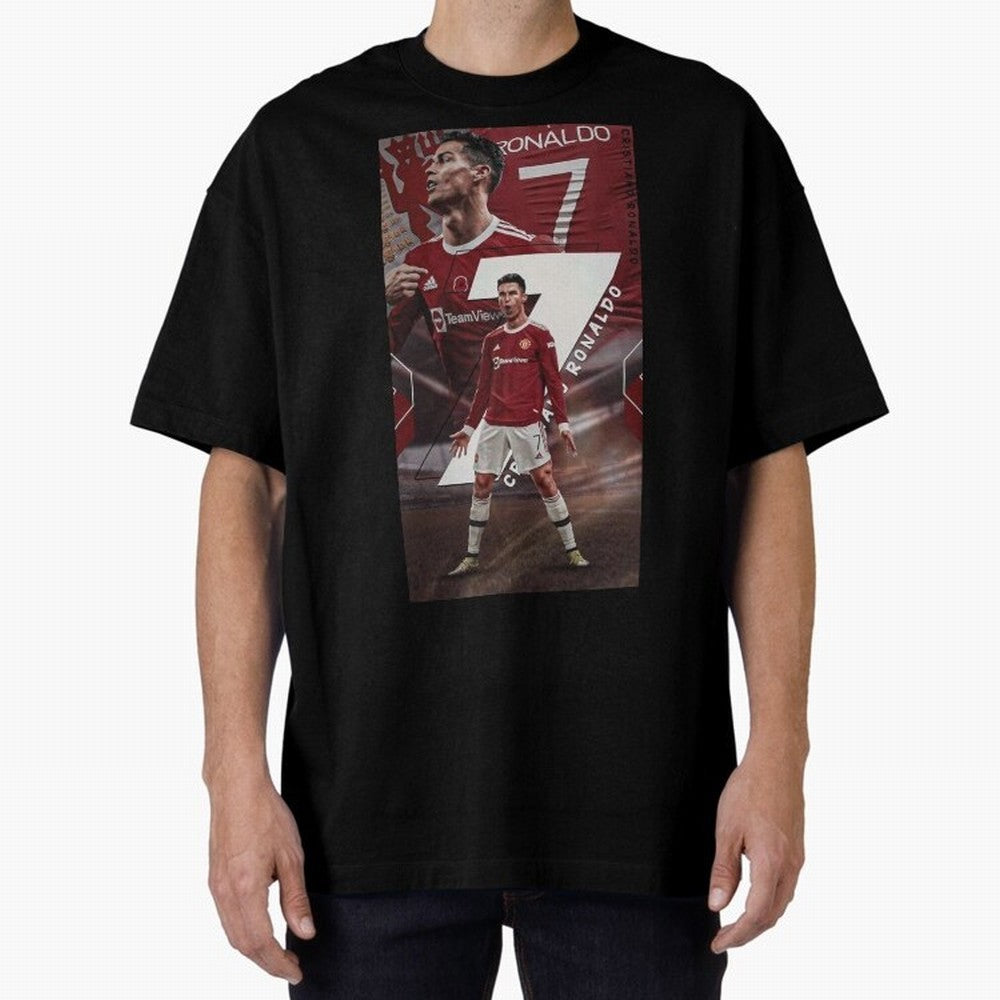 Cristiano Ronaldo Oversized T-Shirt Celebrate Unforgettable Nights in FIFA World Cup 2026 for Fans of CR7 and Brazil, Portugal and Argentina, Bringing Game Day Rituals, Football Legends, Country Pride and the Road to the Final; Made for Die Hard