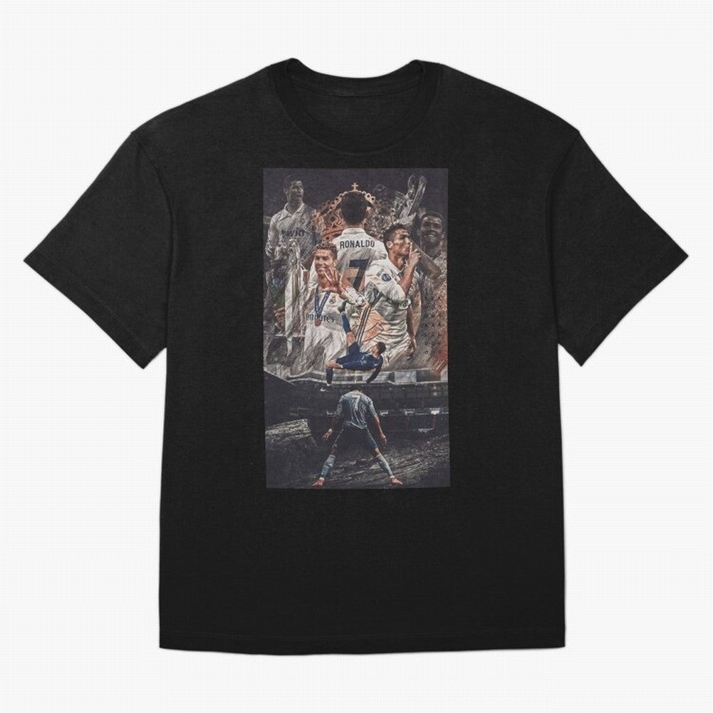 Cristiano Ronaldo Oversized T-Shirt Feel the Trophy Chase of Global Football Passion for FIFA World Cup 2026 Group Stage, with CR7 and Messi, England and Germany, Football Passion, Legendary Performances, Festival Vibes and Supporter Community;