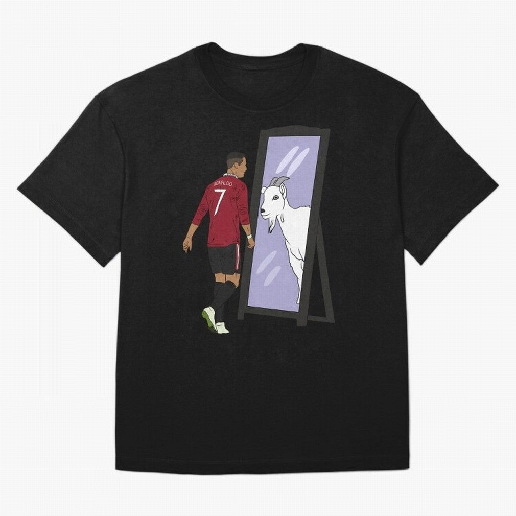 Cristiano Ronaldo Mirror GOAT Oversized T-Shirt Feel the Heartbeat of Match Day Hype around FIFA World Cup 2026 Group Stage, Neymar, Haaland and Cristiano Ronaldo, Netherlands, Tournament Hype, Historic Matchups, Family Viewing Parties and Global