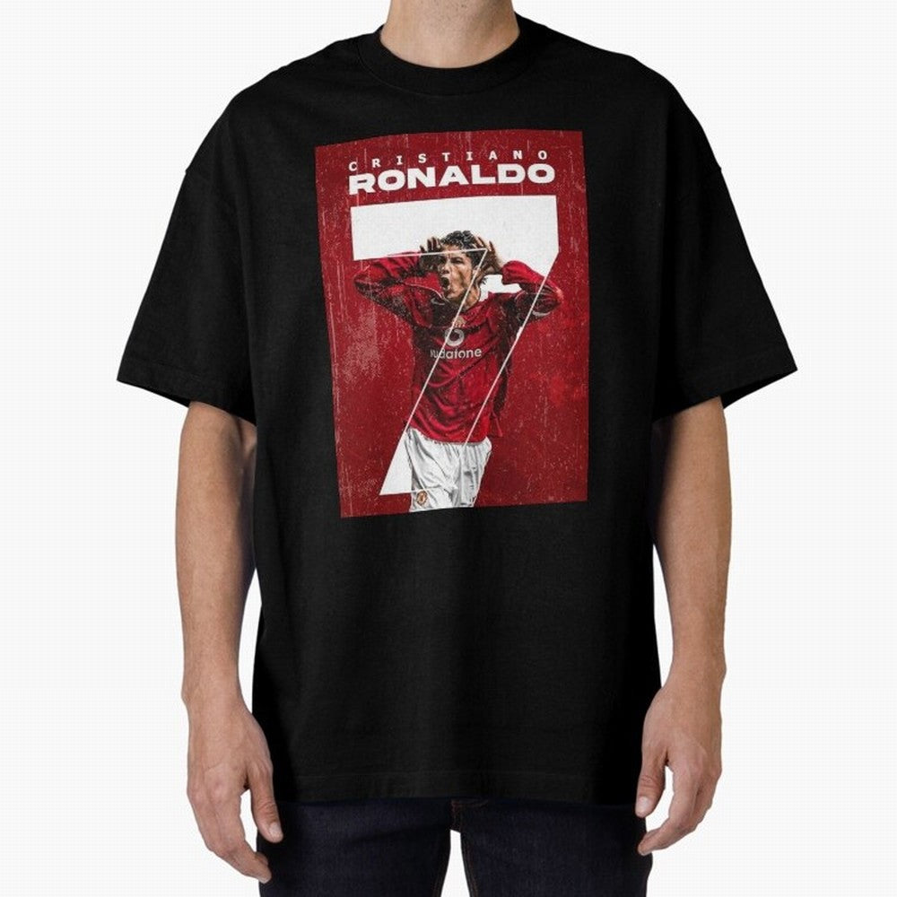 Cristiano Ronaldo Oversized T-Shirt Embrace FIFA World Cup 2026 with Mbappe and Neymar, Spain Energy, Sports Nostalgia, International Competition, Famous Players and Unforgettable Victories; Made for Collectors Who Enjoy Iconic Players, Country