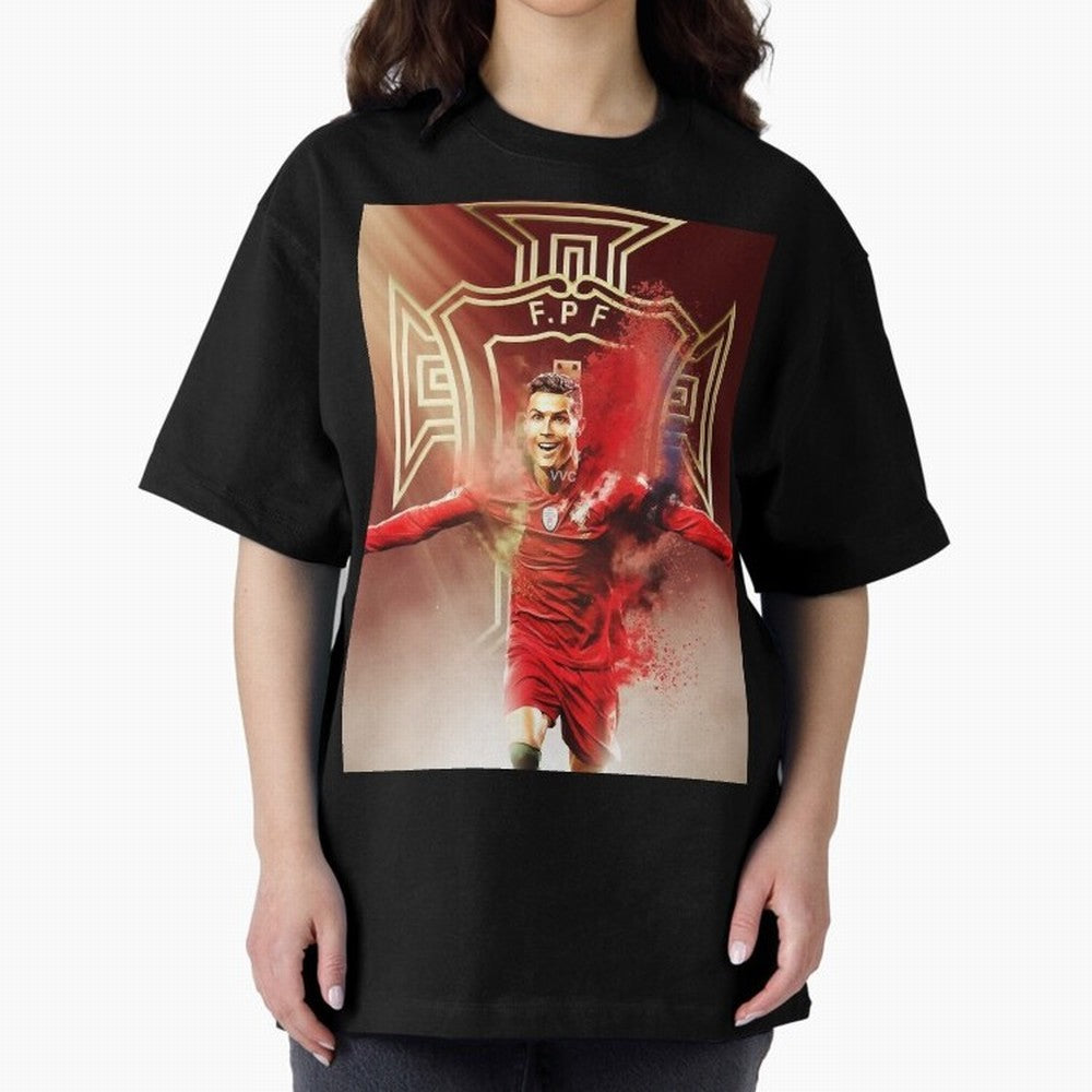 CR>7 Por Oversized T-Shirt Share FIFA World Cup 2026 Group Stage for Fans of Mbappe and Neymar and England, Bringing Worldwide Fan Energy, Dramatic Goals, Stadium Lights and Championship Celebrations; Great for Watch Parties, Sports Bars, Family