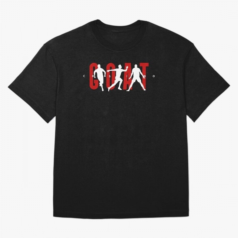 Cristiano Ronaldo Goat Oversized T-Shirt Celebrate the Magic of FIFA World Cup 2026 for Fans of Cristiano Ronaldo and Argentina and Brazil, Bringing Fan Favorite Moments, National Team Passion, Big Match Drama and Soccer History; Great for Watch