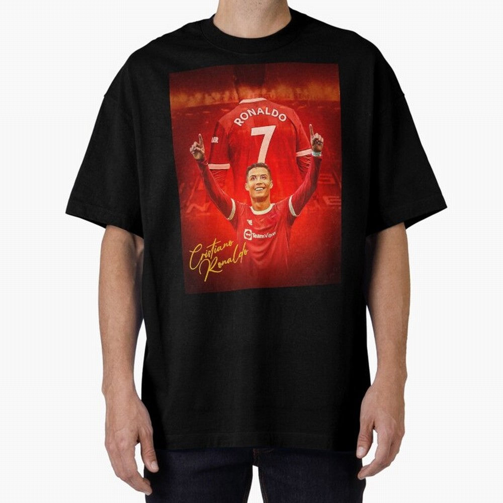 Cristiano Ronaldo ,Manchester 2022 Star, Football Poster, Ronaldo Gifts, Ronaldo Best Selling Oversized T-Shirt Create FIFA World Cup 2026 USA Canada Mexico for Fans of Messi, Neymar and Mbappe and Netherlands, Bringing Vintage Soccer Flavor,