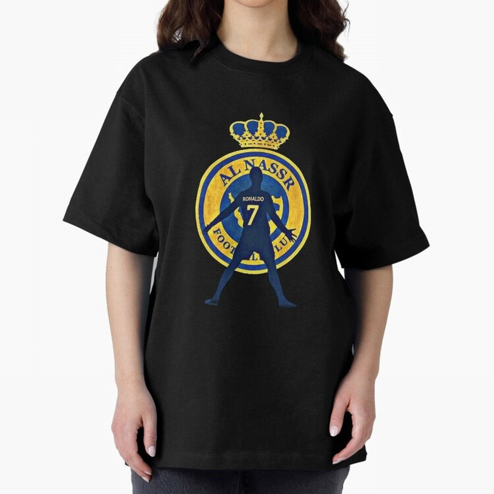 Cristiano Ronaldo T-shirt at Al-Nasr Saudi Club Oversized T-Shirt Show Passion for the Stars of FIFA World Cup 2026 for Fans of Mbappe and Neymar and Argentina, France and Brazil, Bringing Game Day Rituals, Football Legends, Country Pride and the