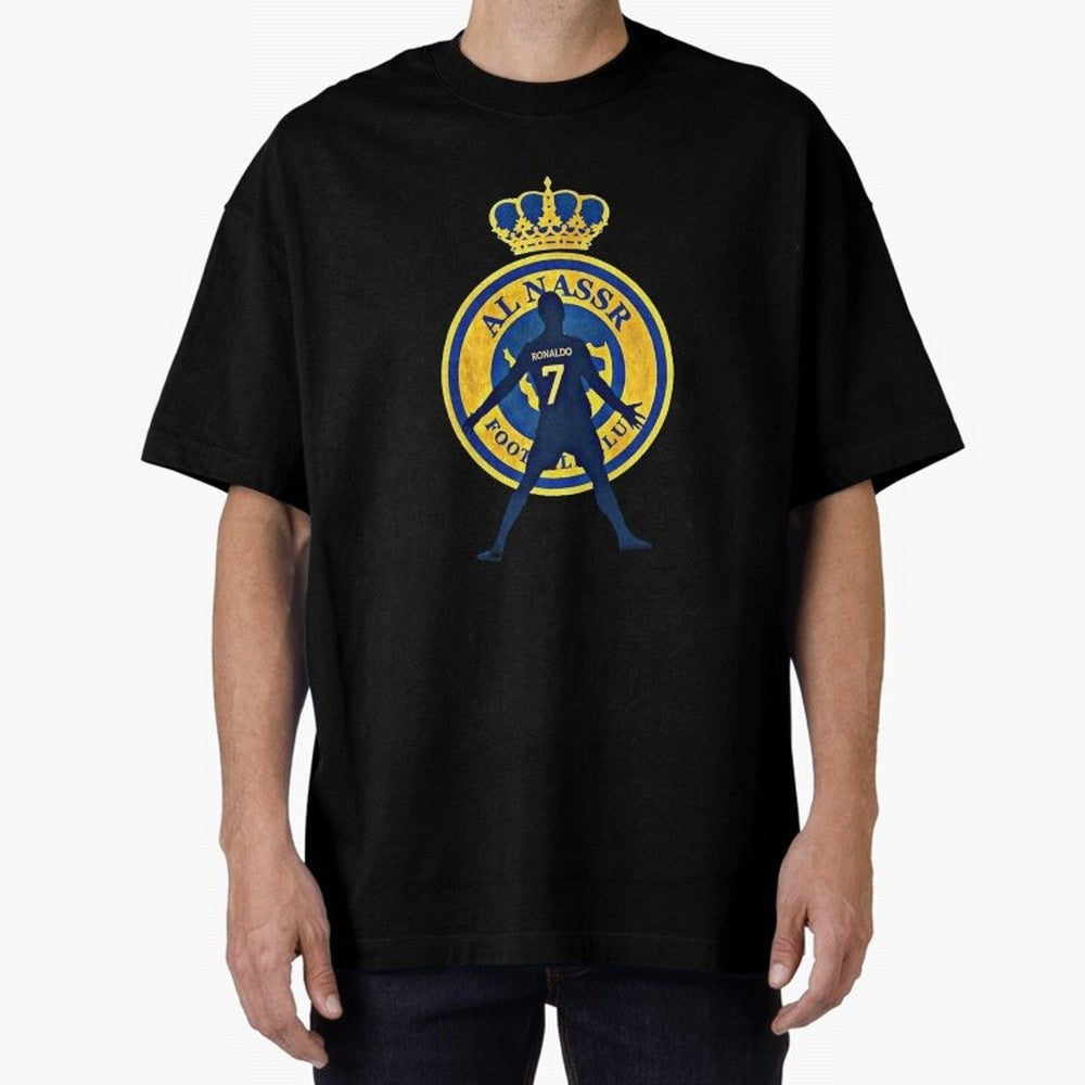 Cristiano Ronaldo T-shirt at Al-Nasr Saudi Club Oversized T-Shirt Show Passion for the Stars of FIFA World Cup 2026 for Fans of Mbappe and Neymar and Argentina, France and Brazil, Bringing Game Day Rituals, Football Legends, Country Pride and the