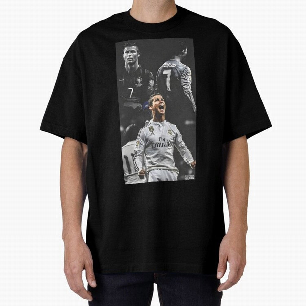 Cristiano Ronaldo CR7 Football Art Poster Oversized T-Shirt Celebrate the Road through Match Day Hype around FIFA World Cup 2026 USA Canada Mexico, Cristiano Ronaldo, Germany, Tournament Hype, Historic Matchups, Family Viewing Parties and Global
