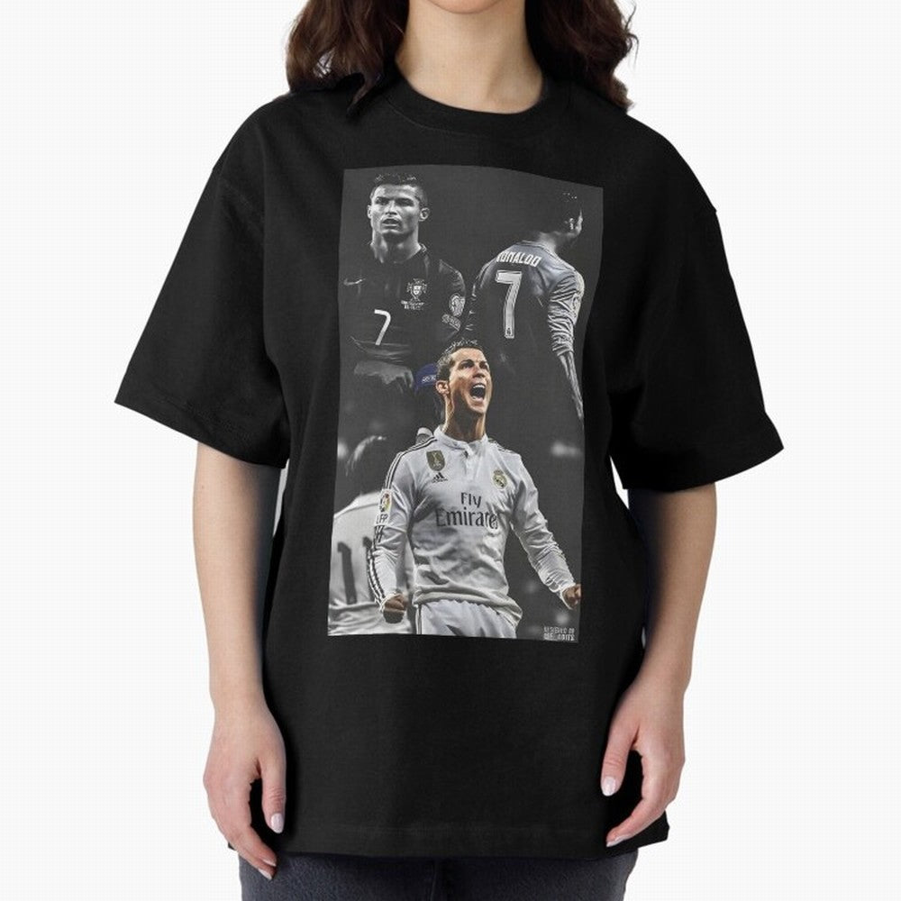 Cristiano Ronaldo CR7 Football Art Poster Oversized T-Shirt Celebrate the Road through Match Day Hype around FIFA World Cup 2026 USA Canada Mexico, Cristiano Ronaldo, Germany, Tournament Hype, Historic Matchups, Family Viewing Parties and Global