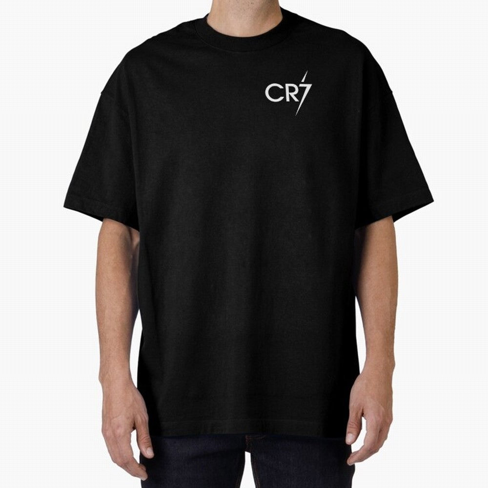 CR7 Black Oversized T-Shirt Show Match Day Excitement for Match Day Hype around FIFA World Cup 2026, Mbappe, Argentina and Brazil, Soccer Culture, Superstar Moments, National Team Dreams and Competitive Fire; Perfect for People Who Love Argentina,
